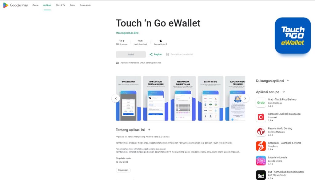 Aplikasi Touch 'n Go Malaysia
