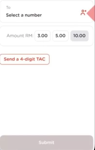 Cara Share Kredit Tune Talk melalui Apl Tune Talk 3