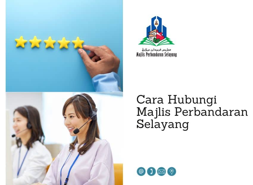 Imej kolaj memaparkan logo Majlis Perbandaran Selayang, tangan menambah bintang kelima di antara barisan bintang emas, dan dua wakil khidmat pelanggan memakai set kepala